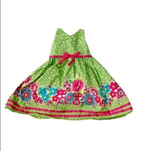 Green girls halter dress size 24m